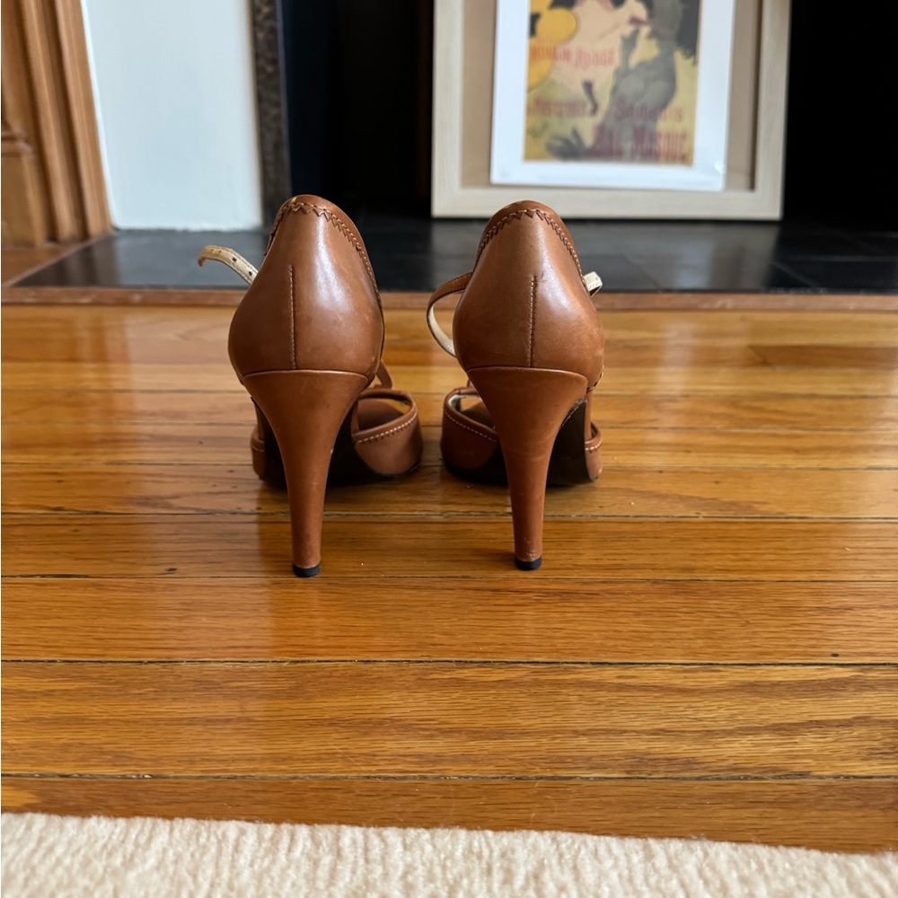 Brown Leather Burberry Women's Heels - Picture 3 of 8